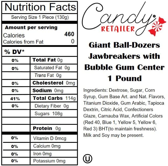 Concord Giant Balldozers with Gum Center Jawbreakers 1lb