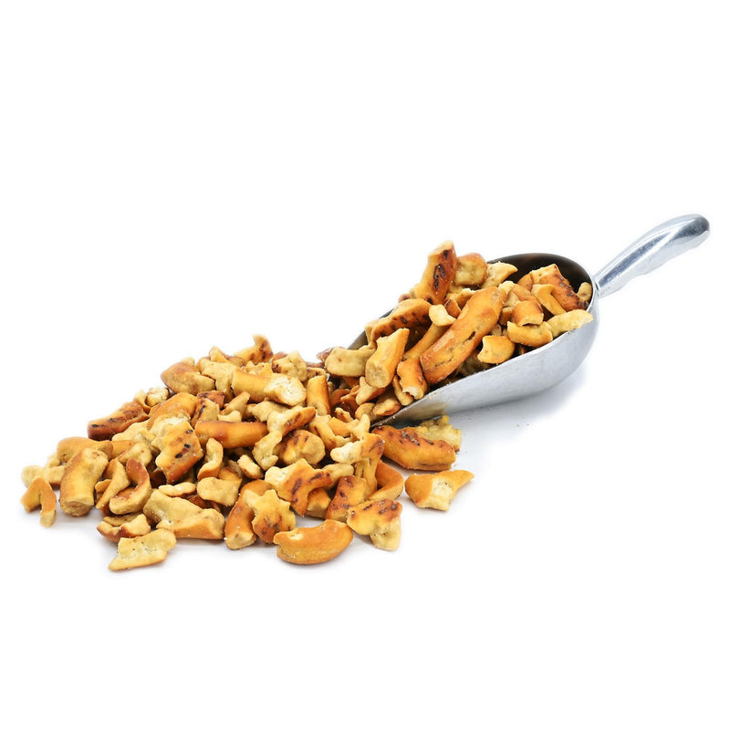 Candy Retailer Smokey Bacon Cheddar Pretzel Pieces 1 Lb Jar