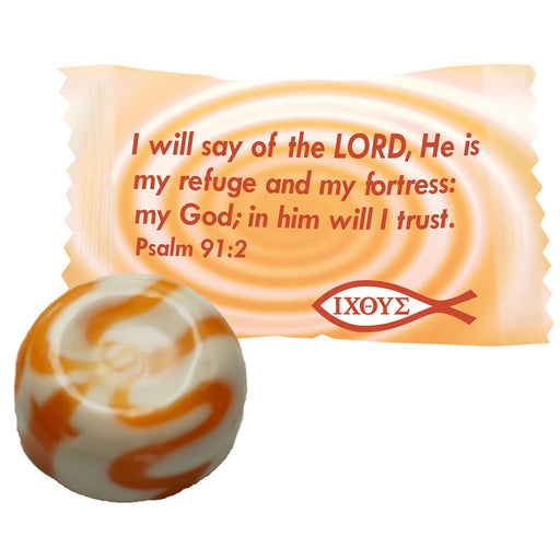 Scripture Candy Wrapped Hard Candy Peaches and Cream 1 Lb