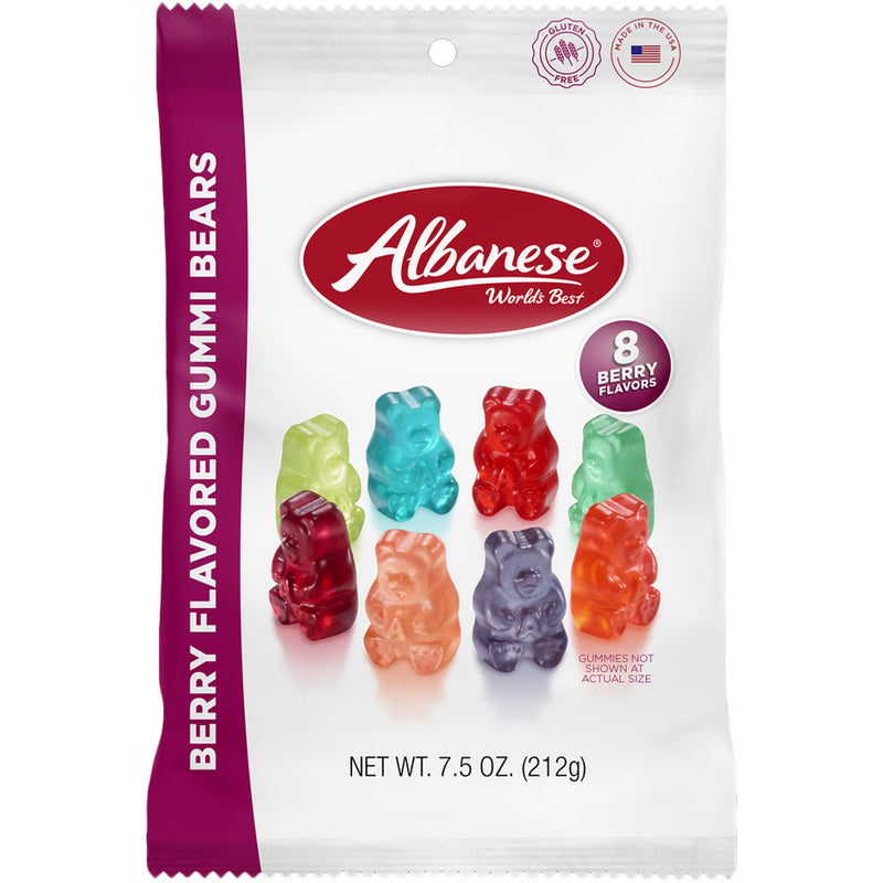 Albanese Berry Flavored Gummi Bears 7.5oz Bag
