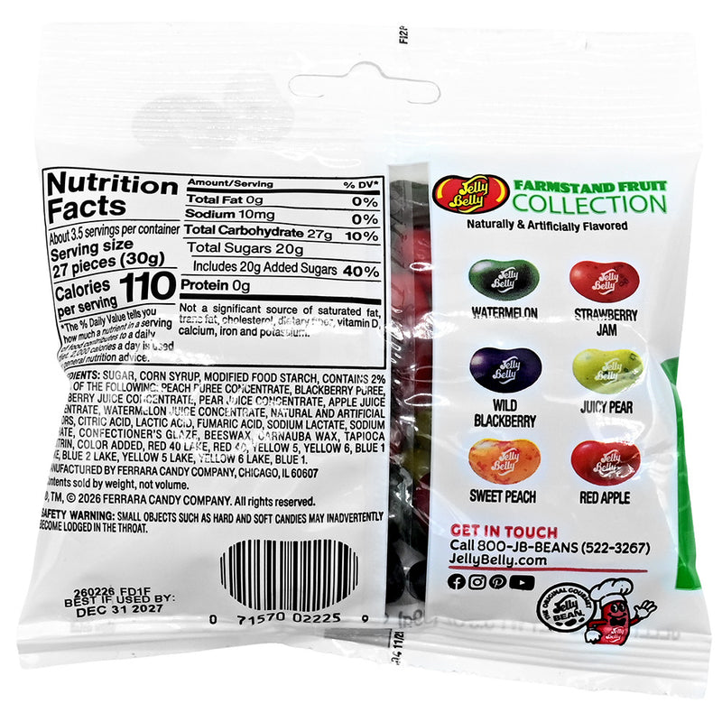 Jelly Belly Farmstand Fruit Collection 3.5oz Bag
