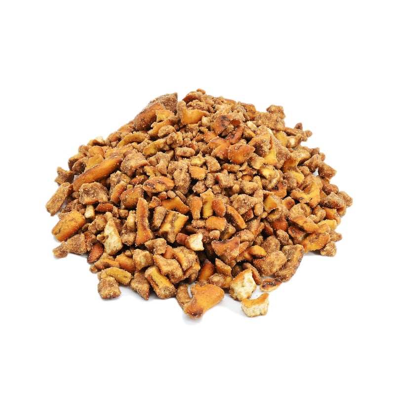Candy Retailer Cinnamon Brown Sugar Pretzel Pieces 1 Lb Jar