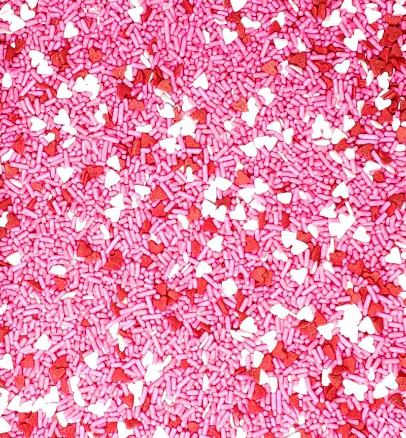 Candy Retailer Valentine Heart Shaped Mix Cupcake Sprinkles 4 oz.