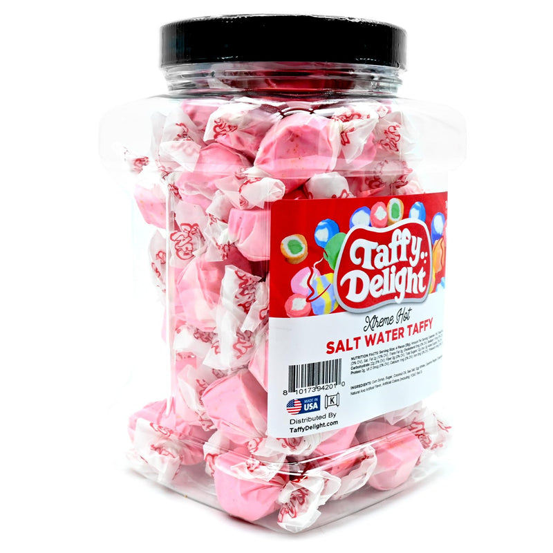 Taffy Delight Xtreme Hot Salt Water Taffy 16oz Jar