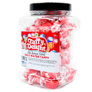 Taffy Delight Red Licorice Swirls Salt Water Taffy 16oz Jar