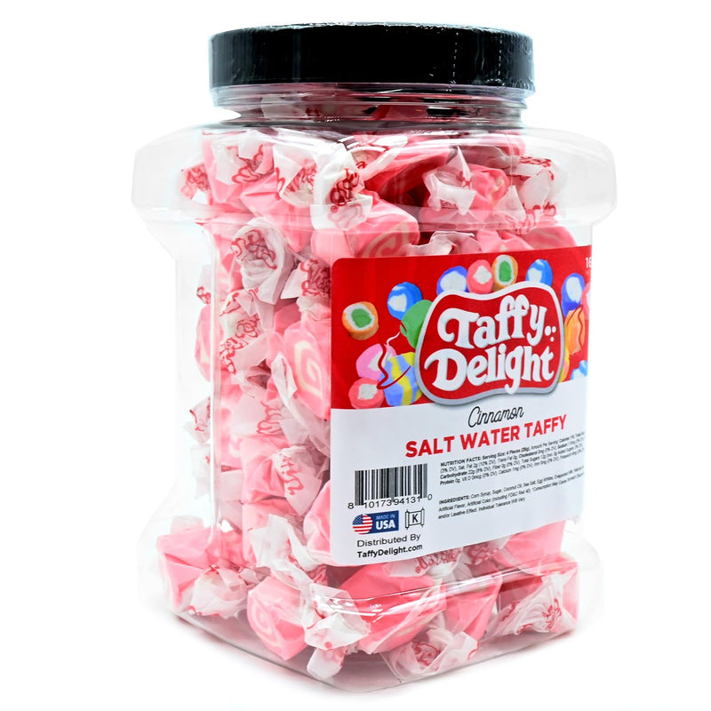 Taffy Delight Cinnamon Salt Water Taffy 16oz Jar