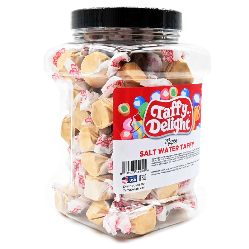 Taffy Delight Maple Salt Water Taffy 16oz Jar