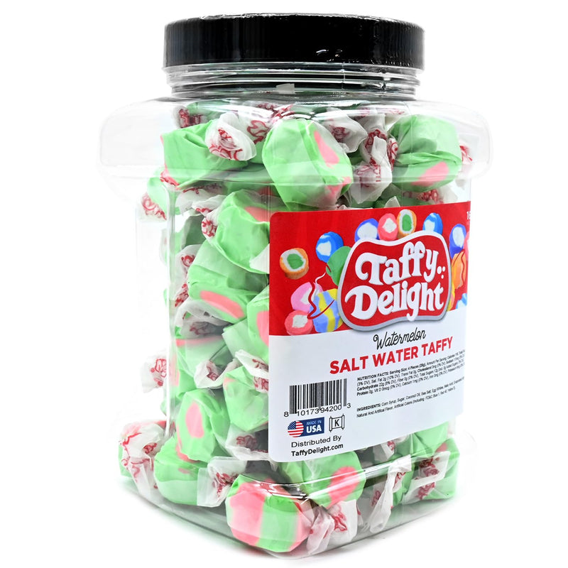 Taffy Delight Watermelon Salt Water Taffy 16oz Jar