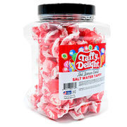 Taffy Delight Red Licorice Swirls Salt Water Taffy 16oz Jar