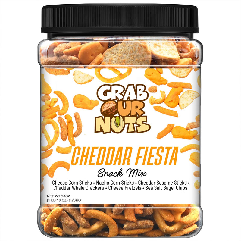 Grab Our Nuts Snack Mix Cheddar Fiesta 26oz Jar