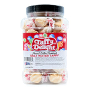 Taffy Delight Peanut Butter Flavored Salt Water Taffy 16oz Jar