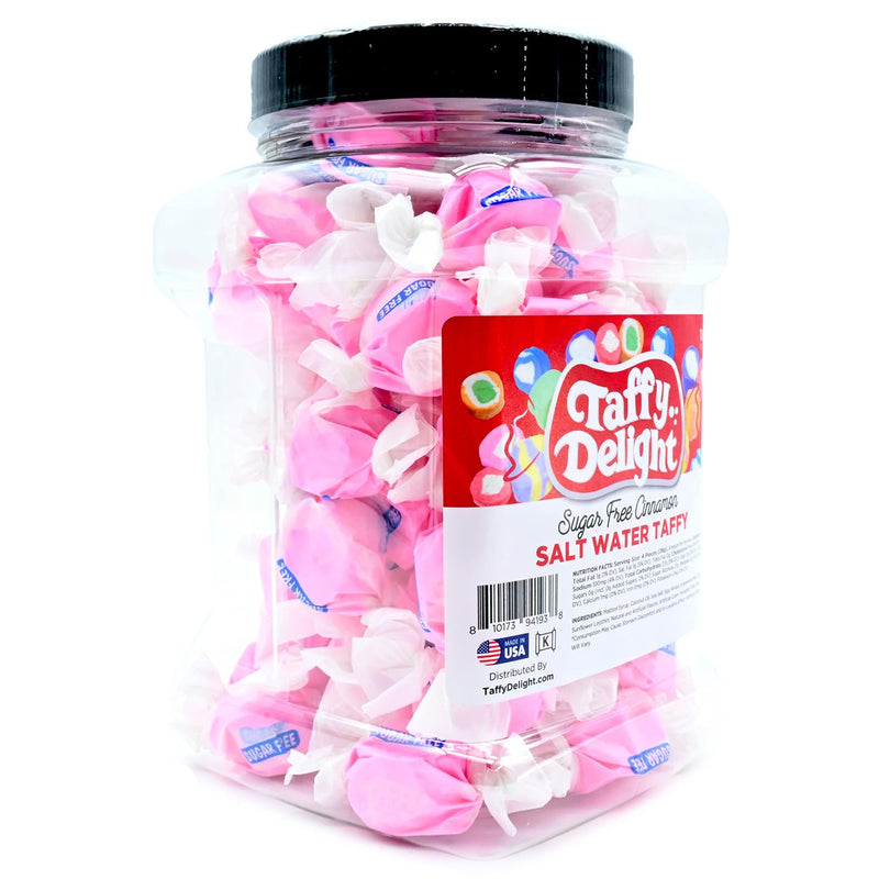 Taffy Delight Sugar Free Cinnamon Salt Water Taffy 16oz Jar