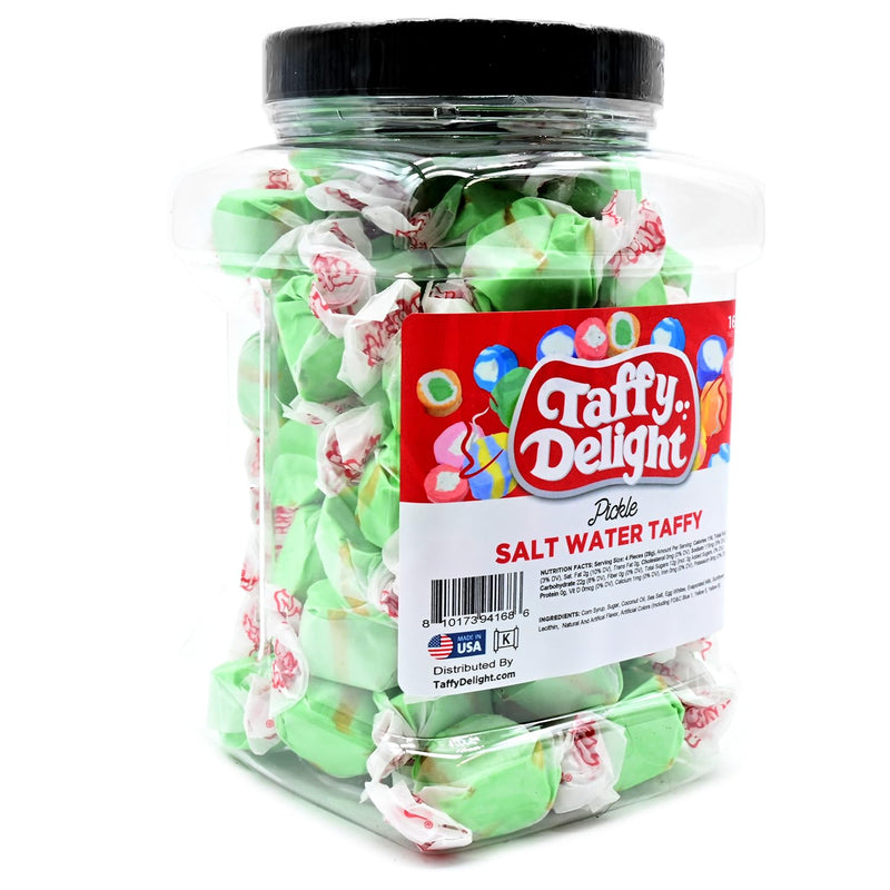 Taffy Delight Pickle Salt Water Taffy 16oz Jar