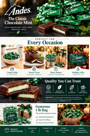 Andes Creme De Menthe Chocolate Thin Mints 1 lb