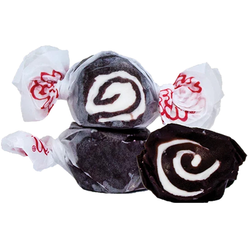 Taffy Town Black Licorice Swirls Salt Water Taffy 10 lb Case