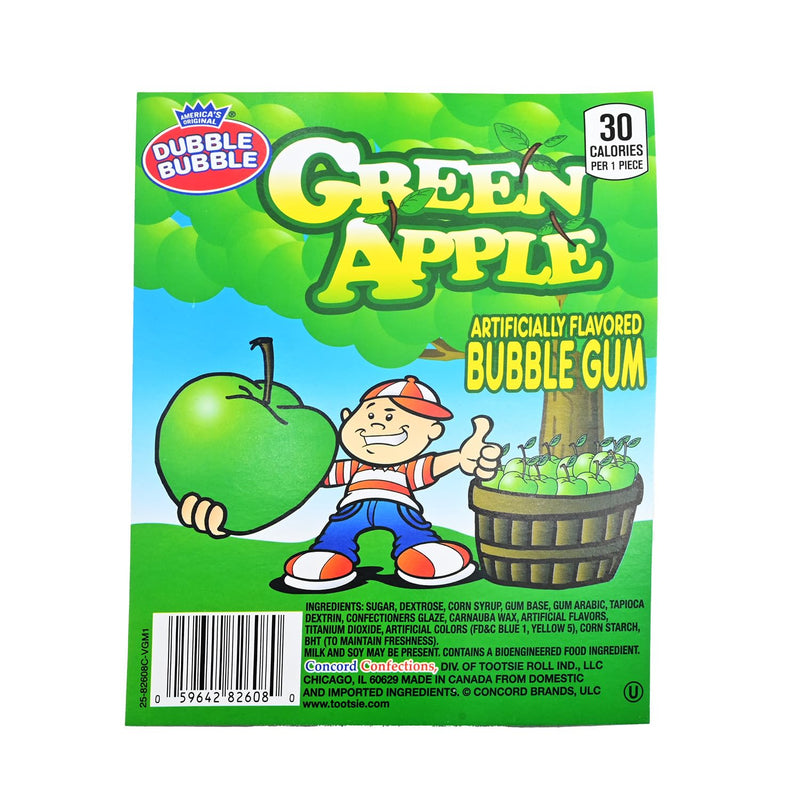 Dubble Bubble .92 Inch Gumballs Green Apple 2 lb