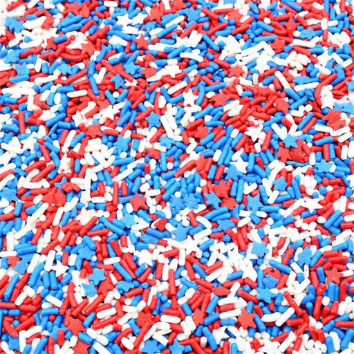 Candy Retailer Decorative Cake Sprinkles Stars and Stripes 16oz