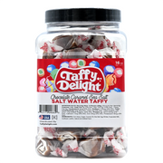 Taffy Delight Chocolate Caramel Sea Salt Salt Water Taffy 16oz Jar