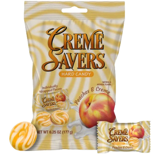Creme Savers Hard Candy Peaches and Creme 6.25oz Bag