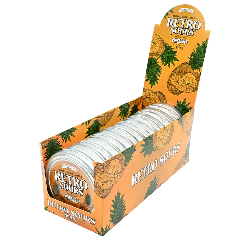 Retro Sours Pineapple 2.12oz Tin 8ct Box