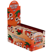 Retro Sours Lychee Hard Tangy Candy, 2.12oz Tin, 8 Pack Box