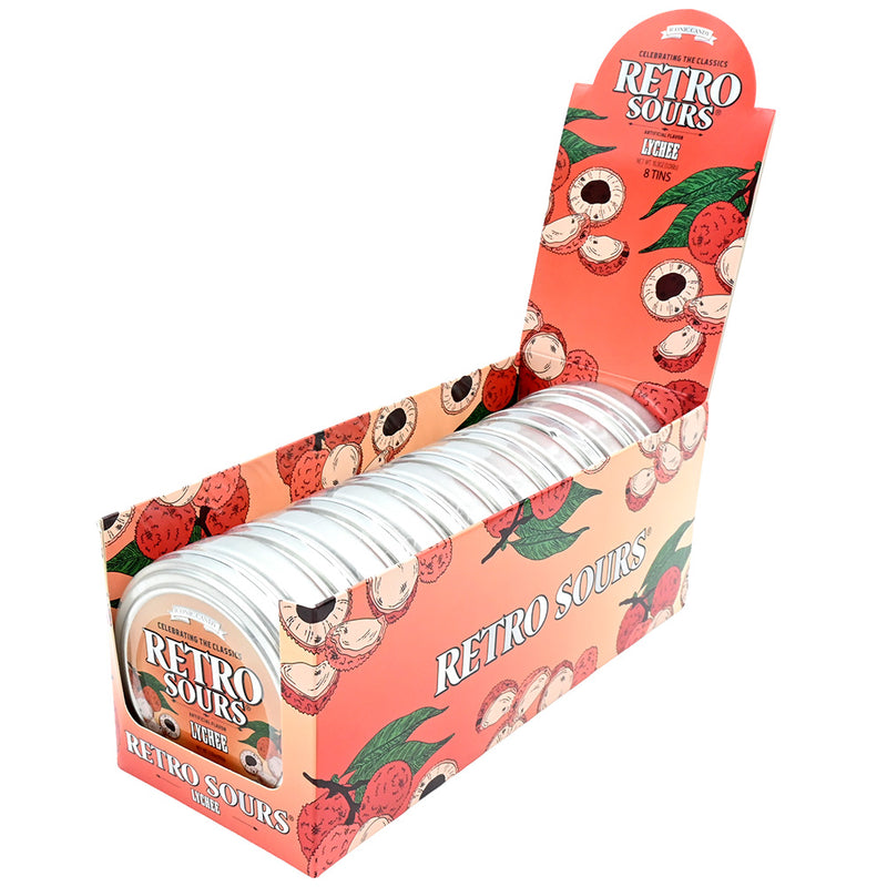 Retro Sours Lychee 2.12oz Tin 8ct Box
