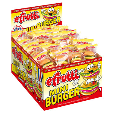 eFrutti Gummi Mini Burger 60ct Box Expires November 17th 2026