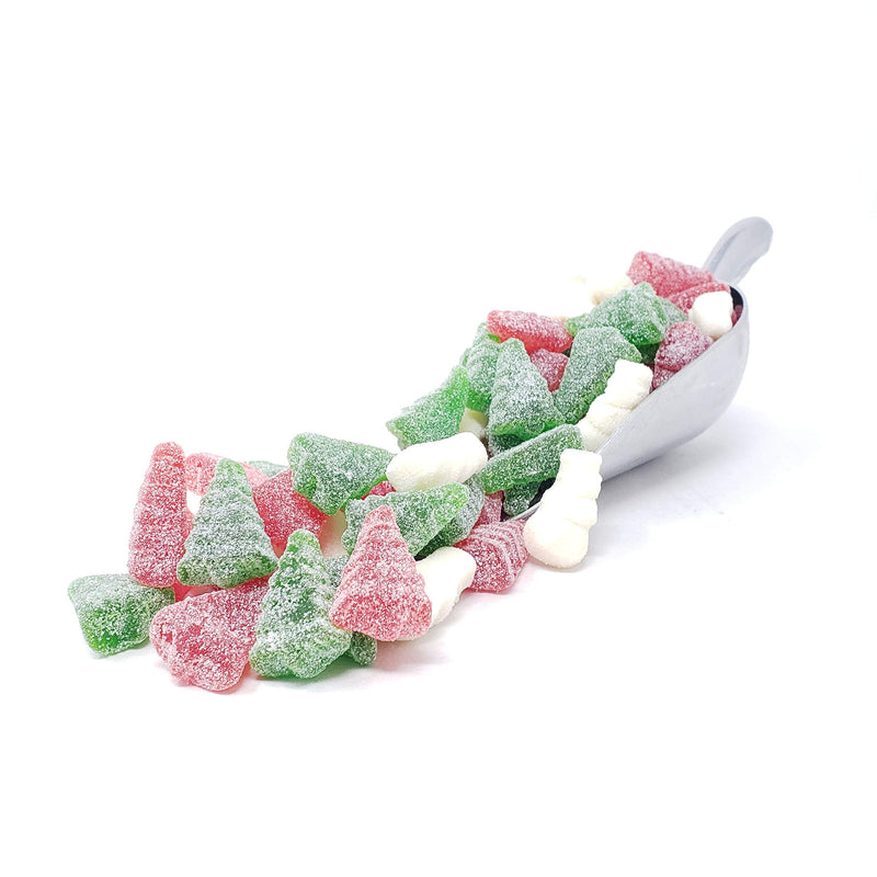 Albanese Christmas Sanded Gummi Trees and Snowmen 1lb