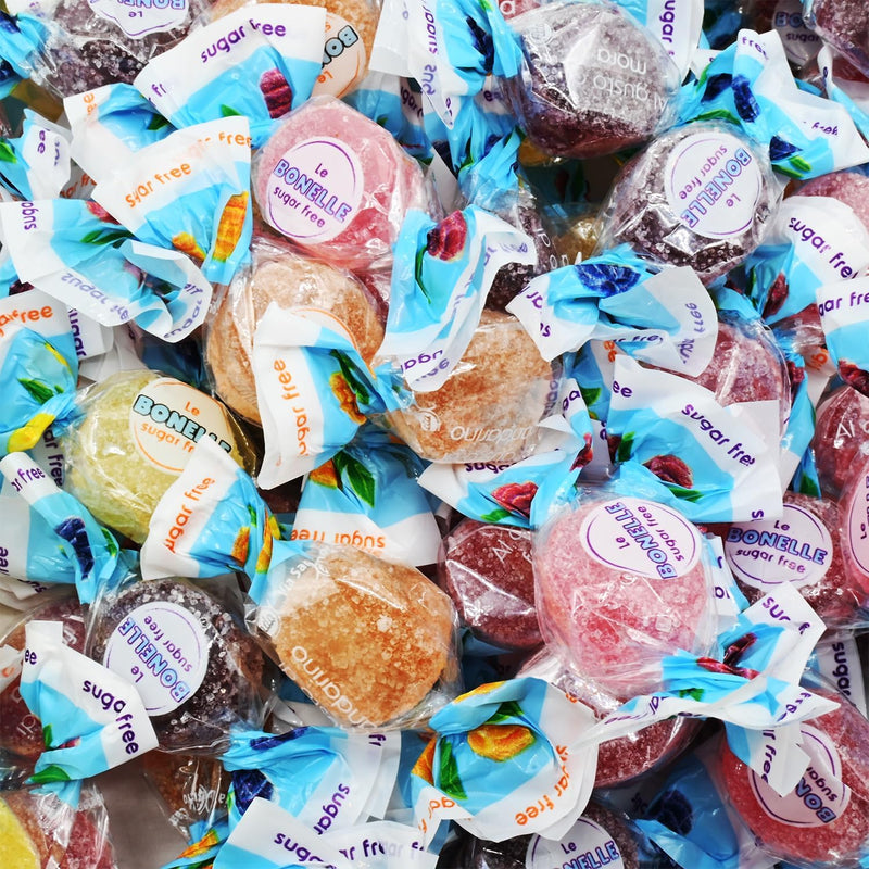 Bonelle Sugar-Free Fruit Jelly Candy, Individually Wrapped, Vegan, Gluten-Free 2 Lb