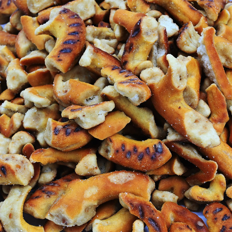 Candy Retailer Smokey Bacon Cheddar Pretzel Pieces 1 Lb Jar