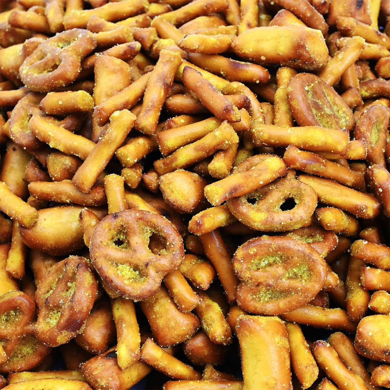 Candy Retailer Honey Mustard and Onion Pretzel Mix 1 Lb Jar