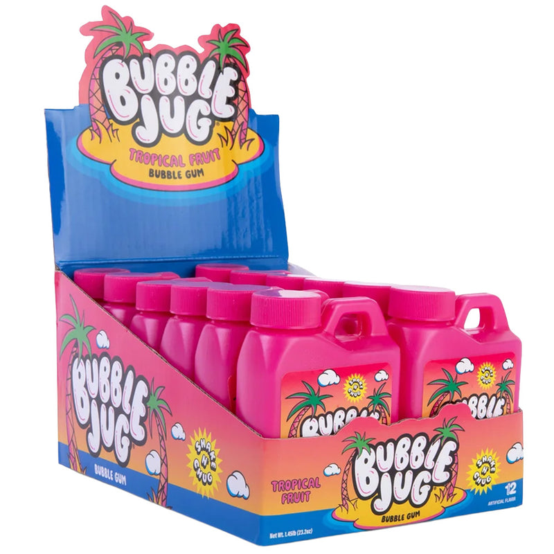 Bubble Jug Tropical Fruit Bubble Gum, 1.94oz Jug, 12 Pack Box
