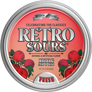 Retro Sours Red Apple Hard Tangy Candy, 2.12oz Tin