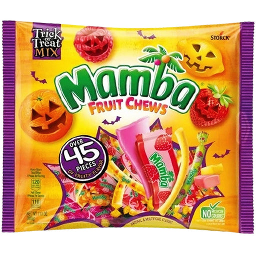 Mamba Assorted Fruit Chews Halloween Trick Or Treat 45ct Bag