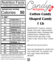 Concord Cotton Candy Coated Candy 1lb