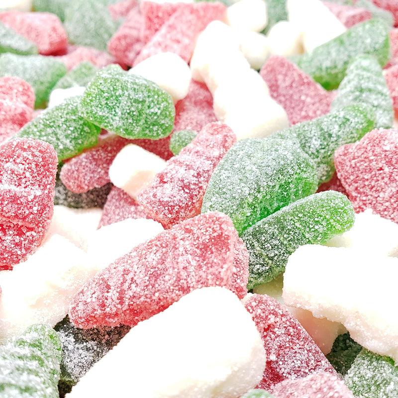Albanese Christmas Sanded Gummi Trees and Snowmen 1lb