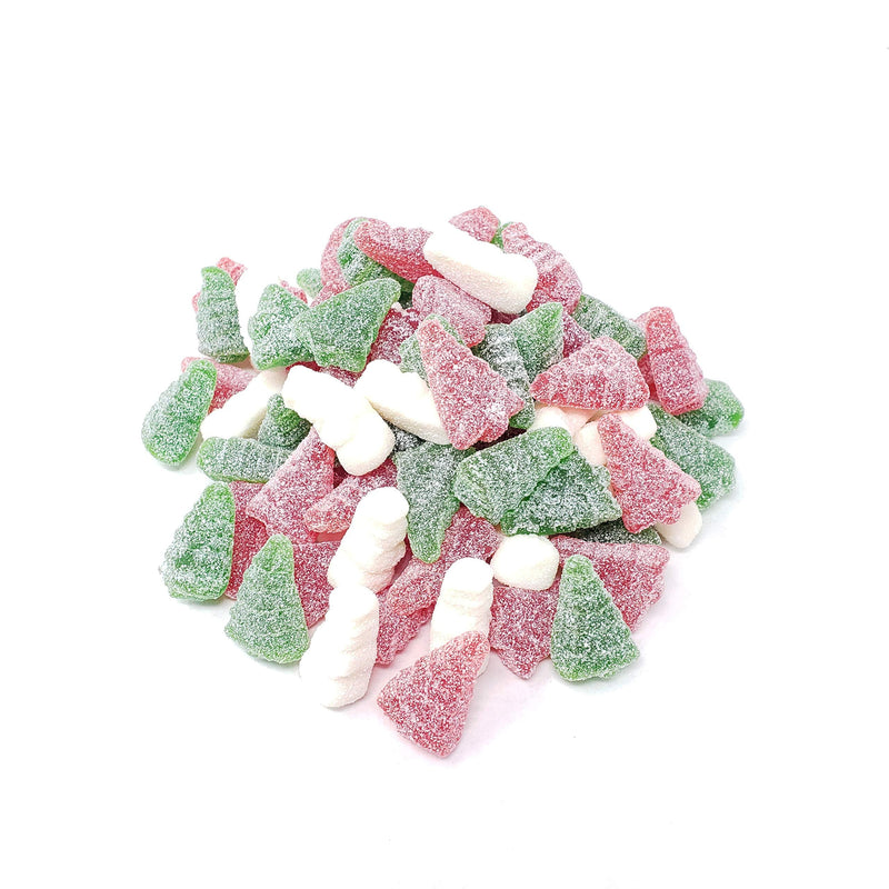 Albanese Christmas Sanded Gummi Trees and Snowmen 1lb