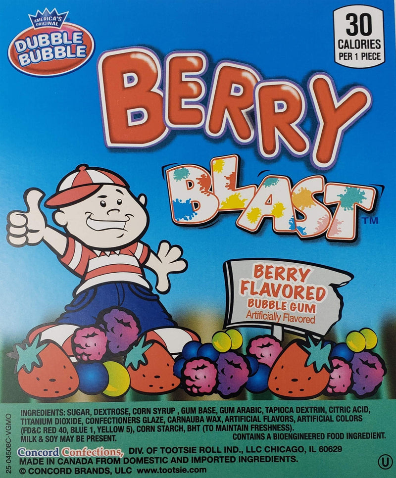 Dubble Bubble 1 Inch Gumballs Berry Blast 1 lb