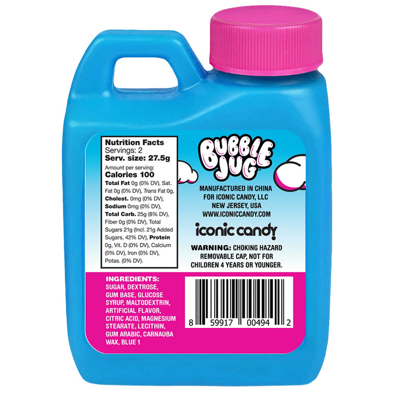 Bubble Jug Blue Raspberry Bubble Gum, 1.94oz Jug