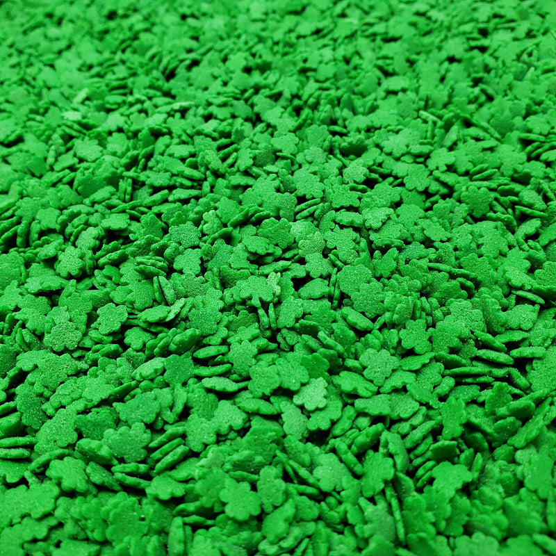 Candy Retailer Mini Green Shamrock Shape Sprinkles 4 oz