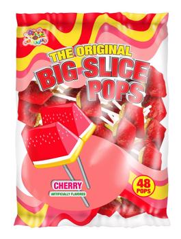 Albert's Big Slice Cherry Pops 48ct Bag