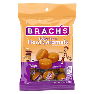 Brachs Nips Butter Rum Hard Candy 3.25oz Bag