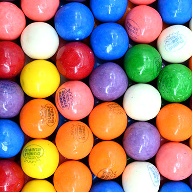 Dubble Bubble .92 Inch Assorted 8 Flavors Gumballs 1 lb