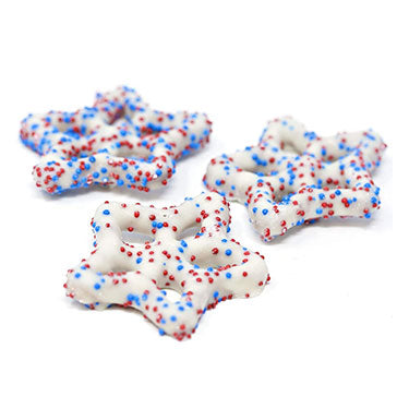 Candy Retailer Patriotic Yogurt Coated Star Pretzels 1 Lb