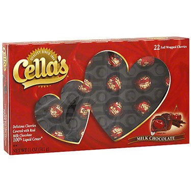 Cellas Valentines Day Milk Chocolate Covered Cherries 11oz Box