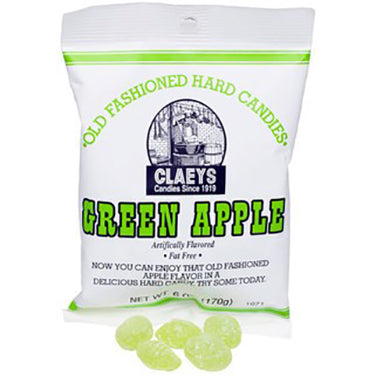 Claeys Old Fashioned Hard Candy Green Apple 6oz Bag