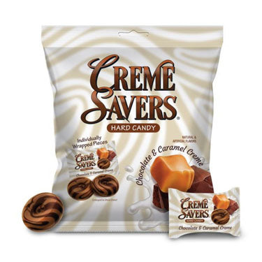 Creme Savers Hard Candy Chocolate and Caramel Creme 3oz Bag