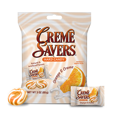 Creme Savers Hard Candy Orange and Creme 3oz Bag