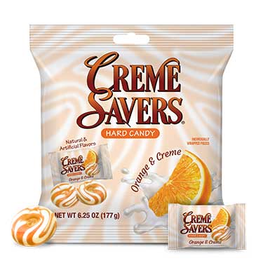 Creme Savers Hard Candy Orange and Creme 6.25oz Bag