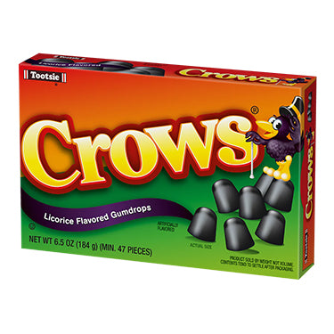 Tootsie Crows Licorice Flavored Gumdrops 6.5oz Box
